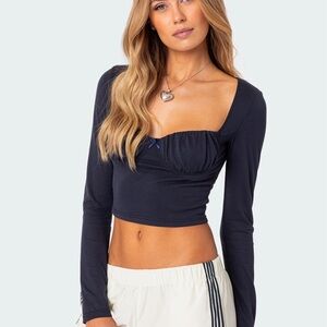 Edikted rain cupped long sleeve top size medium